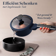 Ensemble de Casseroles BerlingerHaus 11 Pièces Bleu Mat - Casseroles ø 16, 20, 24, 28 cm & Poêles ø 24, 28 cm - Tous Feux Dont Induction