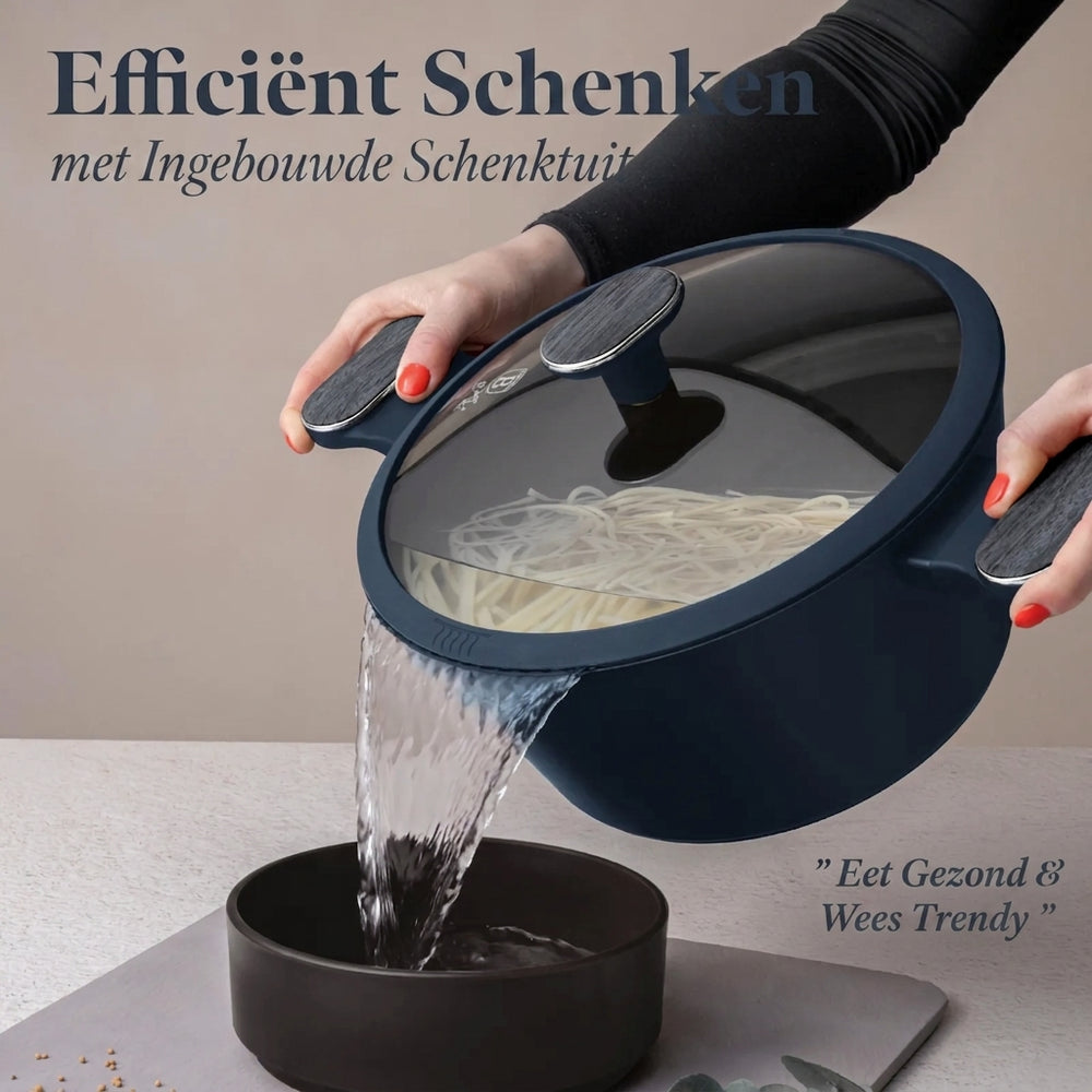 Ensemble de Casseroles BerlingerHaus 11 Pièces Bleu Mat - Casseroles ø 16, 20, 24, 28 cm & Poêles ø 24, 28 cm - Tous Feux Dont Induction