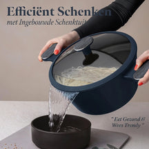 Ensemble de Casseroles BerlingerHaus 11 Pièces Bleu Mat - Casseroles ø 16, 20, 24, 28 cm & Poêles ø 24, 28 cm - Tous Feux Dont Induction