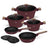Ensemble de Casseroles BerlingerHaus Nordic 7 Pièces Bordeaux Mat - Casseroles ø 20, 24, 28 cm & Poêles ø 20, 24 cm - Tous Feux Dont Induction