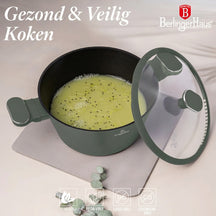 Ensemble de Casseroles BerlingerHaus 11 Pièces Vert Mat - Casseroles ø 16, 20, 24, 28 cm & Poêles ø 24, 28 cm - Tous Feux Dont Induction