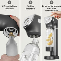 Machine à Eau Pétillante BerlingerHaus mat anthracite - Baromètre - Inclut 2 bouteilles