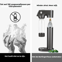 Machine à Eau Pétillante BerlingerHaus mat anthracite - Baromètre - Inclut 2 bouteilles