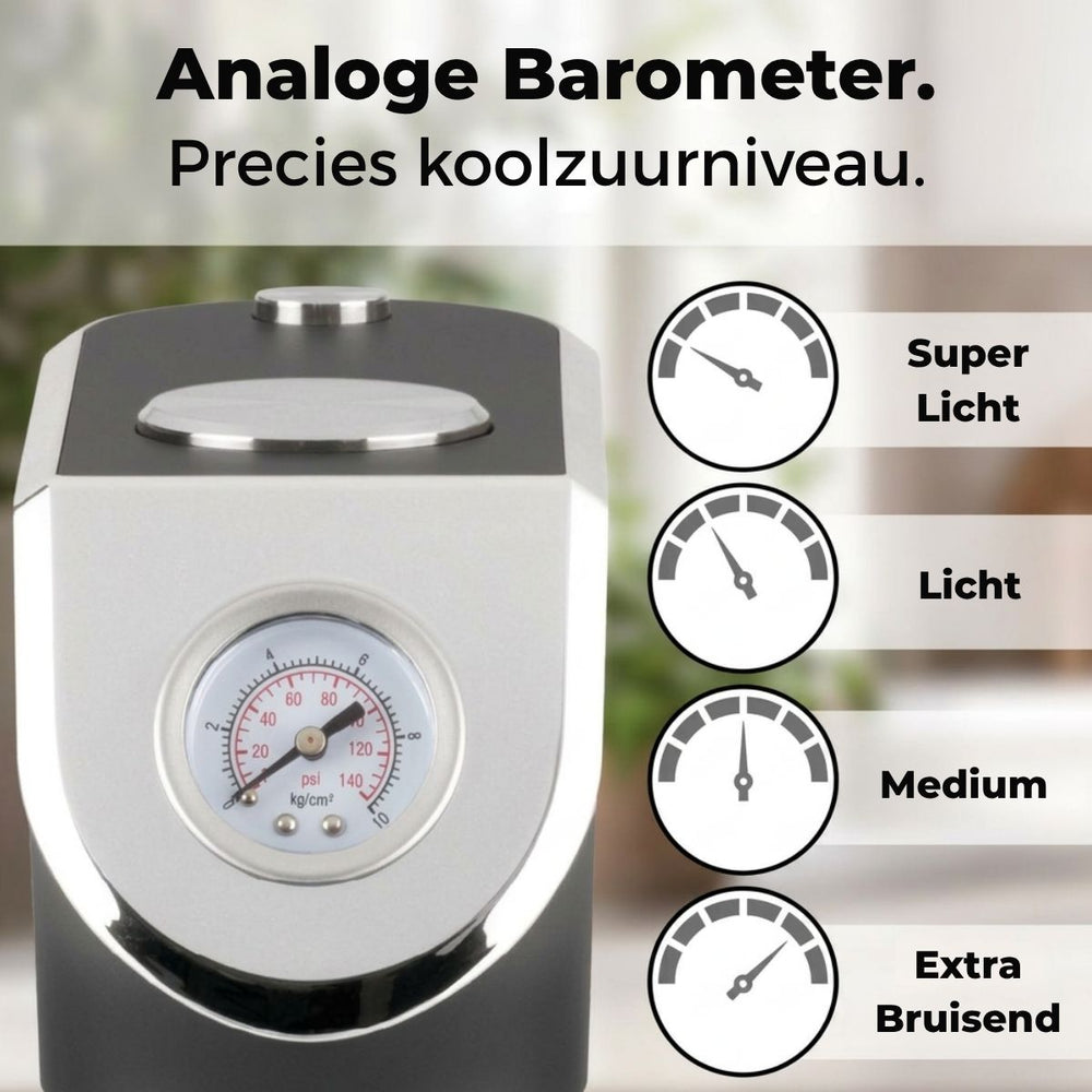 Machine à Eau Pétillante BerlingerHaus mat anthracite - Baromètre - Inclut 2 bouteilles