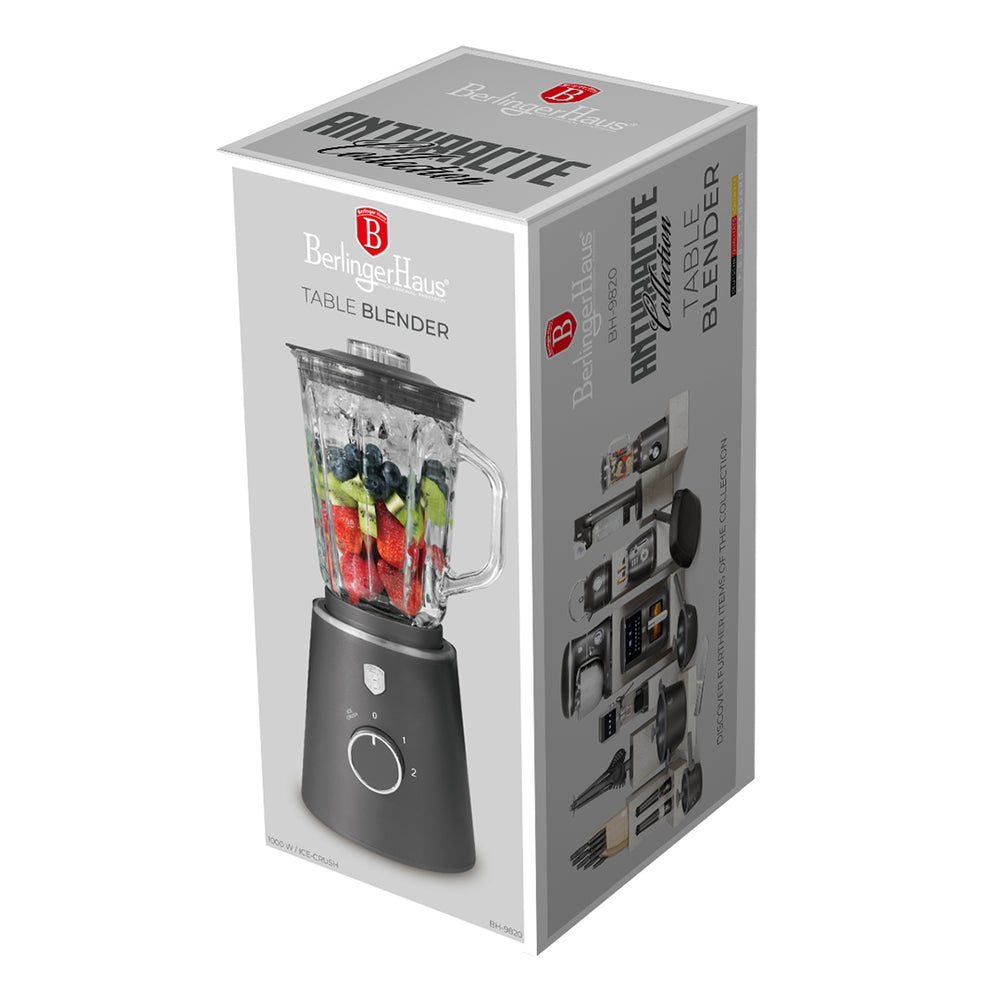 Blender BerlingerHaus Mat Antracite - Bol en verre - 1,5 litre - 1000W