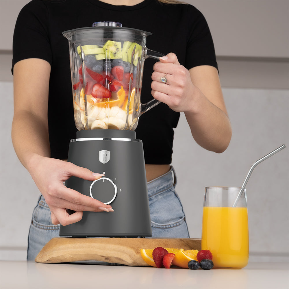 Blender BerlingerHaus Mat Antracite - Bol en verre - 1,5 litre - 1000W