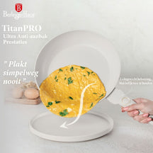 Ensemble de Casseroles BerlingerHaus 11 Pièces Crème Mat - Casseroles ø 16, 20, 24, 28 cm & Poêles ø 24, 28 cm - Tous Feux Dont Induction