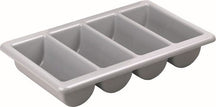 Plateau à couverts Hendi - 4 compartiments - Gris - GN 1/1 - en plastique