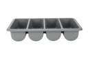 Plateau à couverts Hendi - 4 compartiments - Gris - GN 1/1 - en plastique