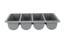Plateau à couverts Hendi - 4 compartiments - Gris - GN 1/1 - en plastique