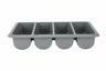 Plateau à couverts Hendi - 4 compartiments - Gris - GN 1/1 - en plastique