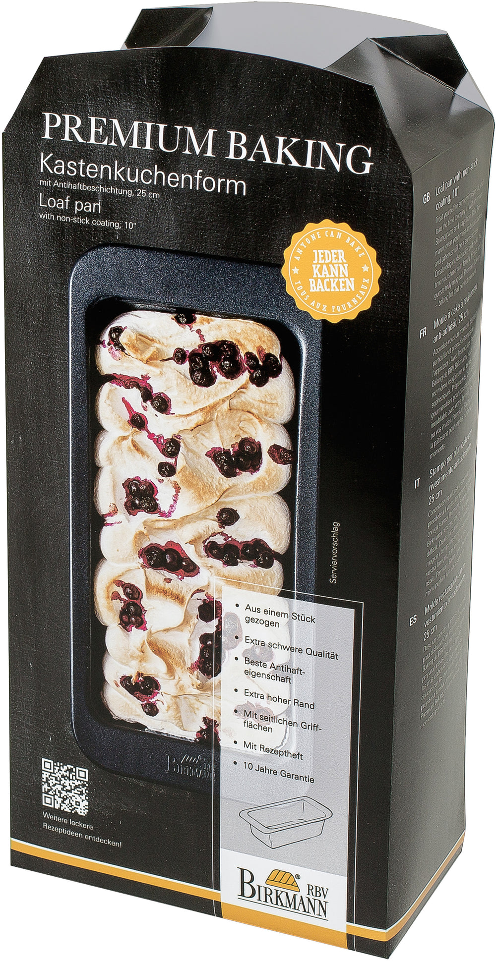 Moule Birkmann - Moule a pain - Boulangerie - 25 x 8,5 cm - en acier carbone