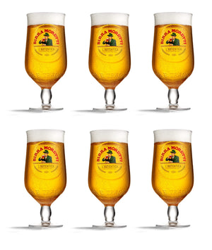 Ensemble de verres à bière Birra Moretti - Verres à bière - 250 ml - 6 pièces