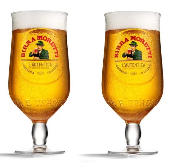Ensemble de verres a bière Birra Moretti - Verres a bière - 250 ml - 2 pièces