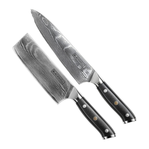 Set de couteaux Blackwell - Chef+Nakiri - VG10 - 67 couches - 2 pièces