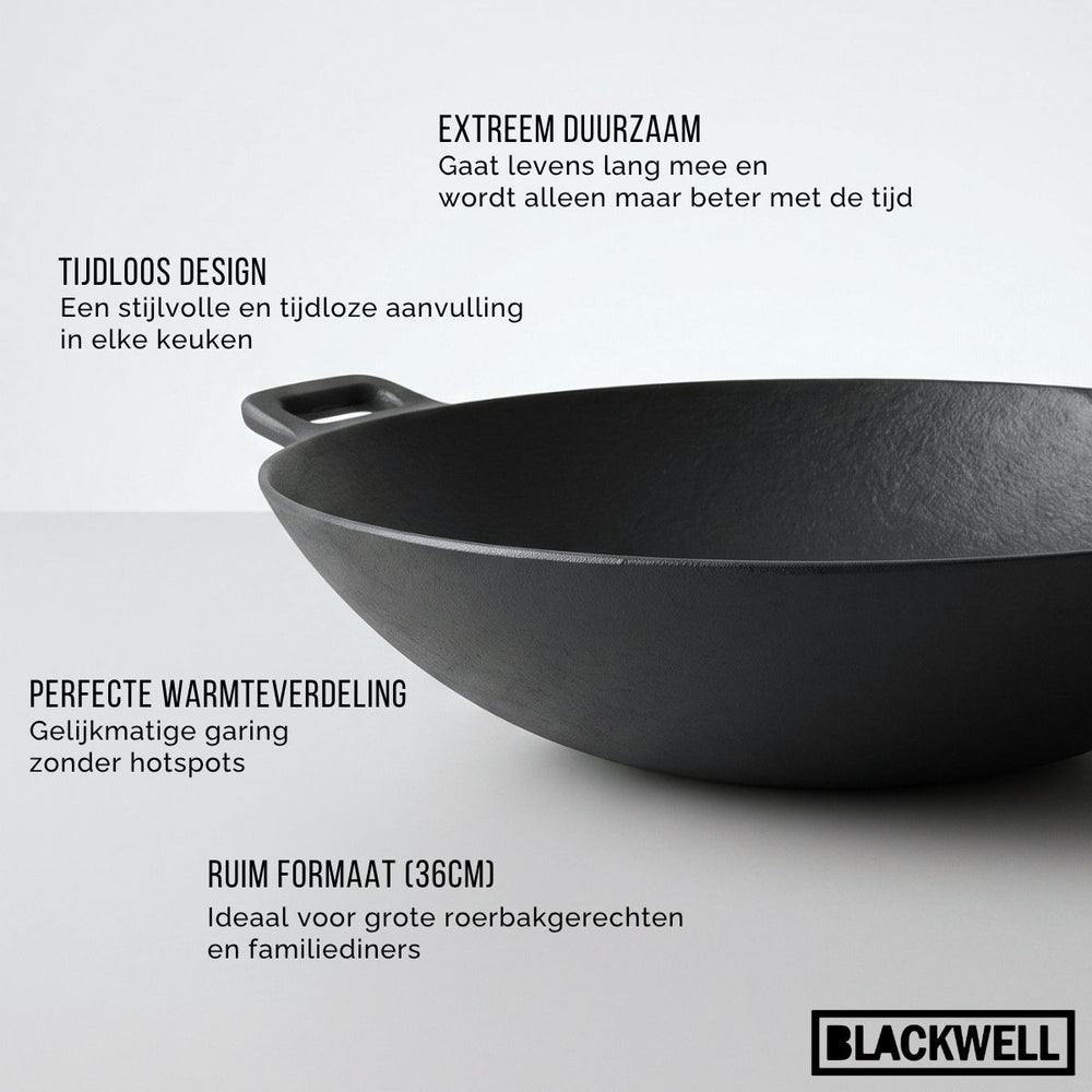 Poêle wok en fonte Blackwell - Wadjan - Cook & Grill - Ø 36 cm
