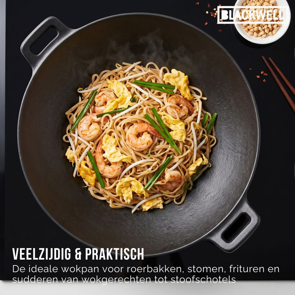 Poêle wok en fonte Blackwell - Wadjan - Cook & Grill - Ø 36 cm