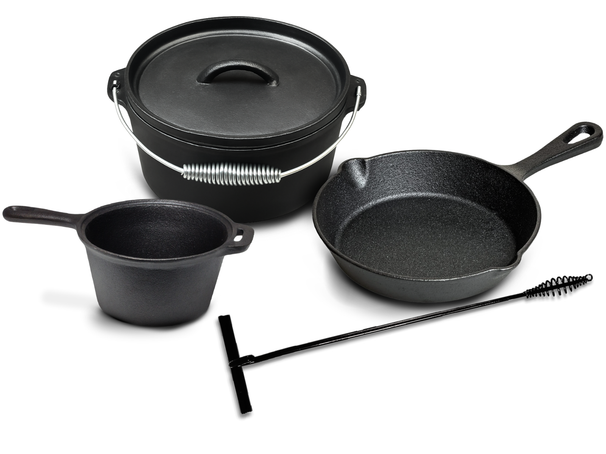 Set de casseroles Blackwell - Cocotte en fonte - Cook & Grill - 25 cm - 4 pièces