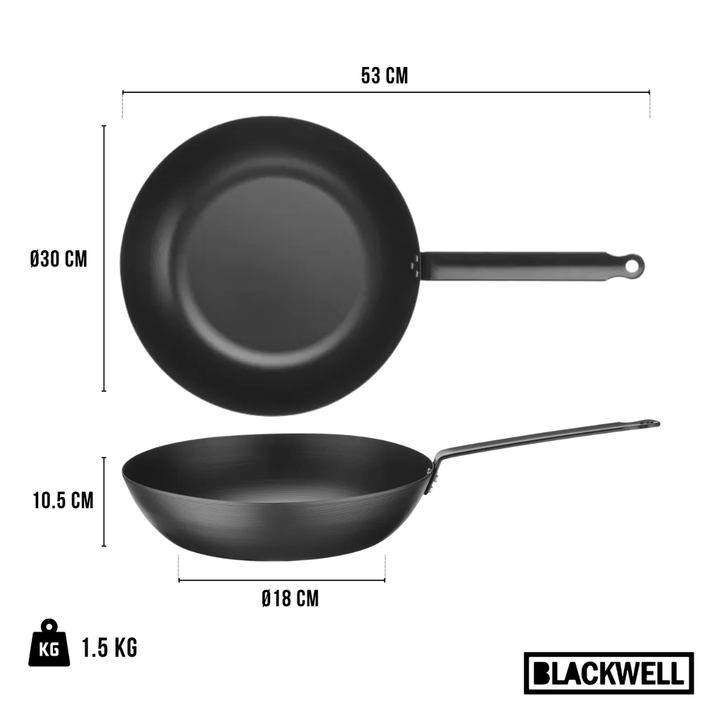 Wok Blackwell - Wok en acier carbone - Carbon Steel - Ø 30 cm