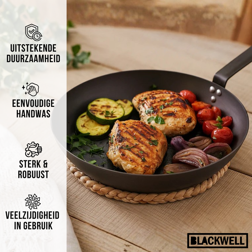 Set de poêles Blackwell - Poêles à frire - Carbon Steel - Ø24 & 28 cm - 2 pièces