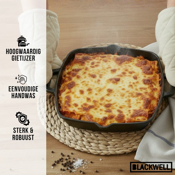Plat à four Blackwell - Plat à gratin - Cast Iron - 25 x 25 cm