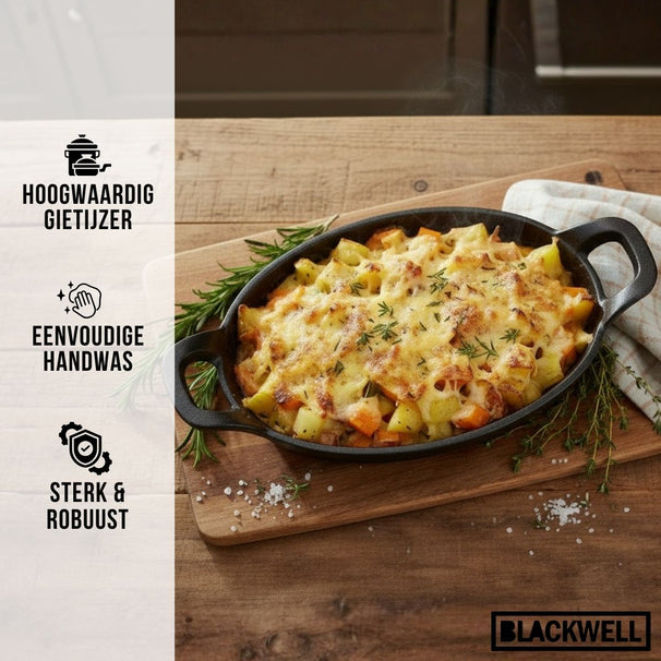Plat à four Blackwell - Ovale - Collection Cast Iron - 21 x 15 x 4 cm