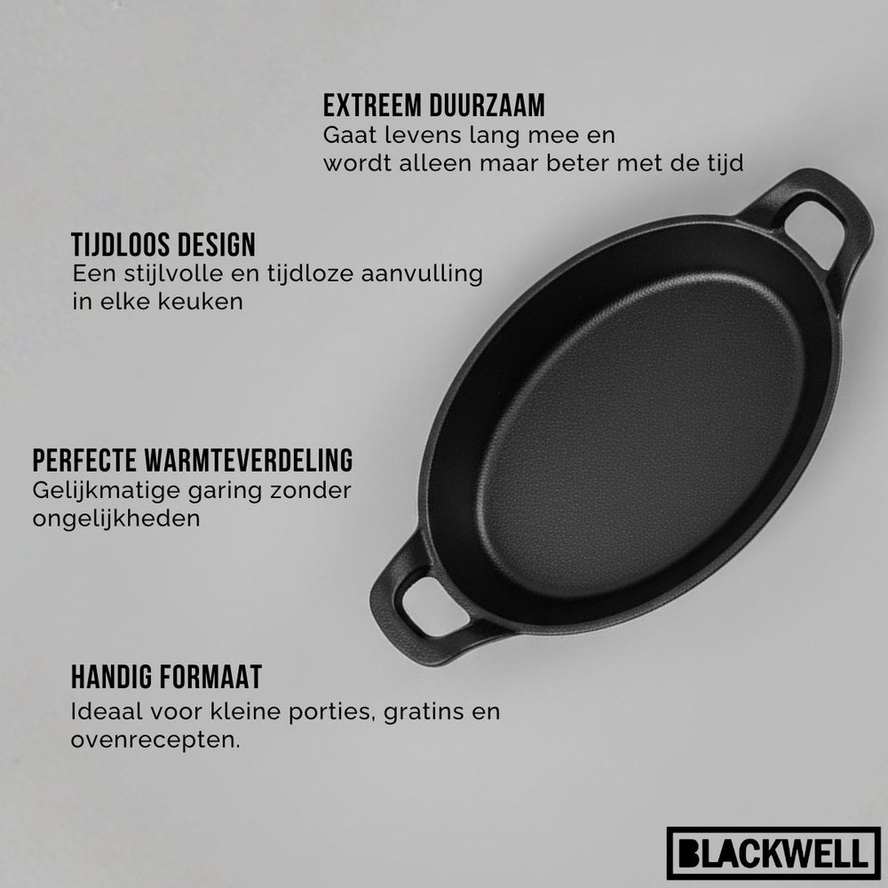 Plat à four Blackwell - Ovale - Collection Cast Iron - 21 x 15 x 4 cm