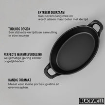 Plat à four Blackwell - Ovale - Collection Cast Iron - 21 x 15 x 4 cm