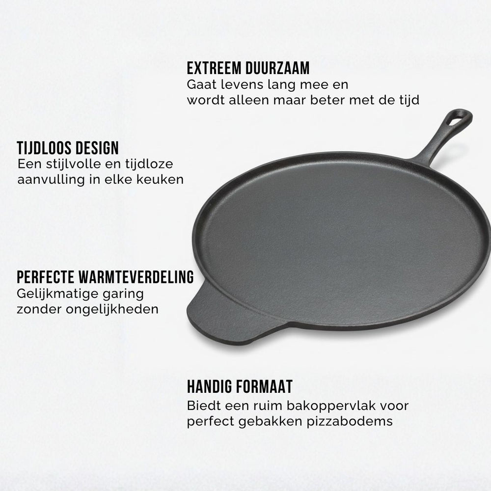 Poêle à pizza Blackwell - en fonte - Cast Iron - Ø 30 cm - 2700 g
