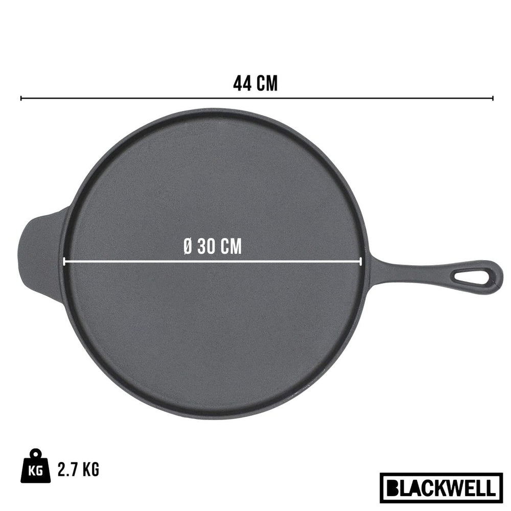 Poêle à pizza Blackwell - en fonte - Cast Iron - Ø 30 cm - 2700 g
