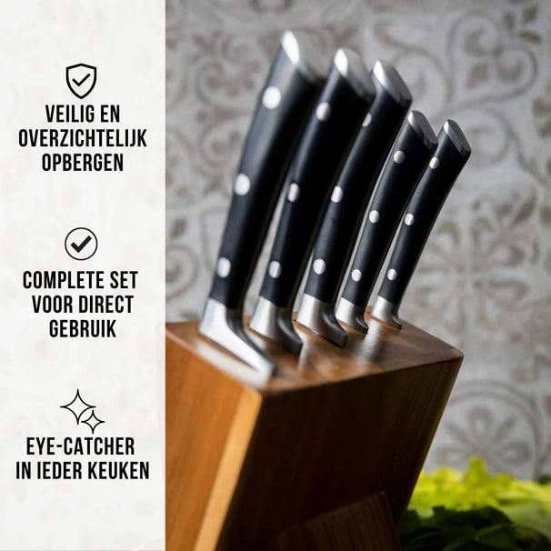 Ensemble de couteaux Blackwell - Bloc a couteaux - Deluxe - 1950 g - 6 pièces