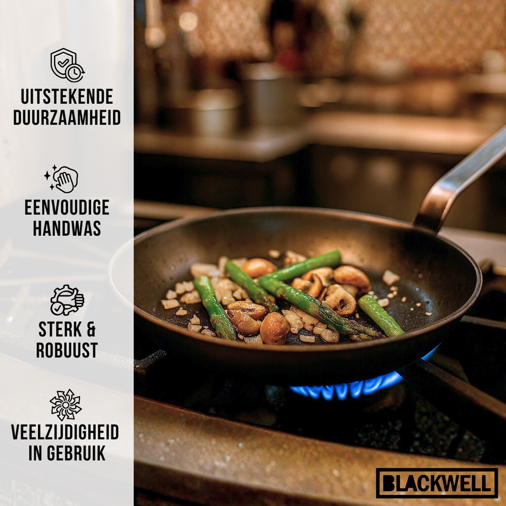 Poêle à frire Blackwell - Type lyonnaise - Collection Steel+ - Ø 32 cm