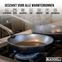 Poêle à frire Blackwell - Type lyonnaise - Collection Steel+ - Ø 32 cm