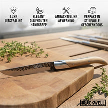 Set de couteaux à steak Blackwell - en inox - Laguiole - 23 cm - 6 pièces