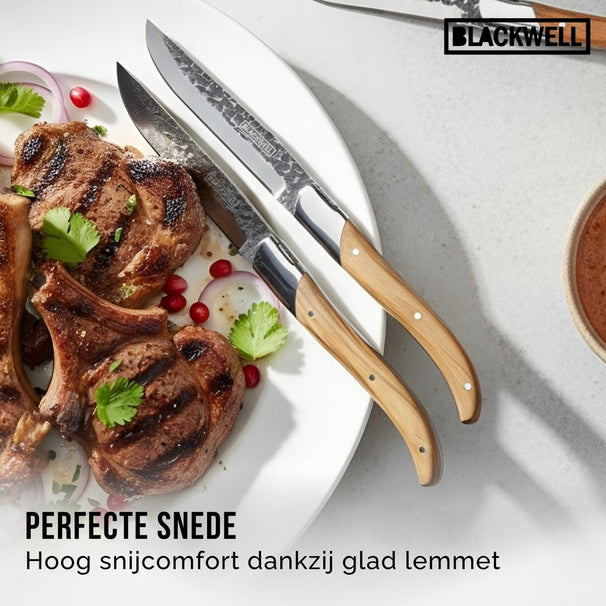 Set de couteaux à steak Blackwell - en inox - Laguiole - 23 cm - 6 pièces