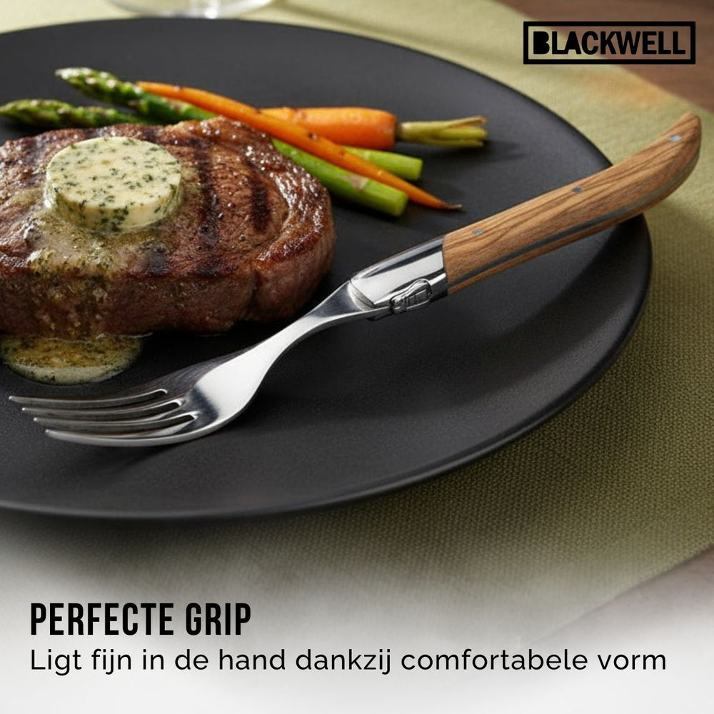 Ensemble de fourchettes a steak Blackwell - Laguiole - 22 cm - 6 pieces