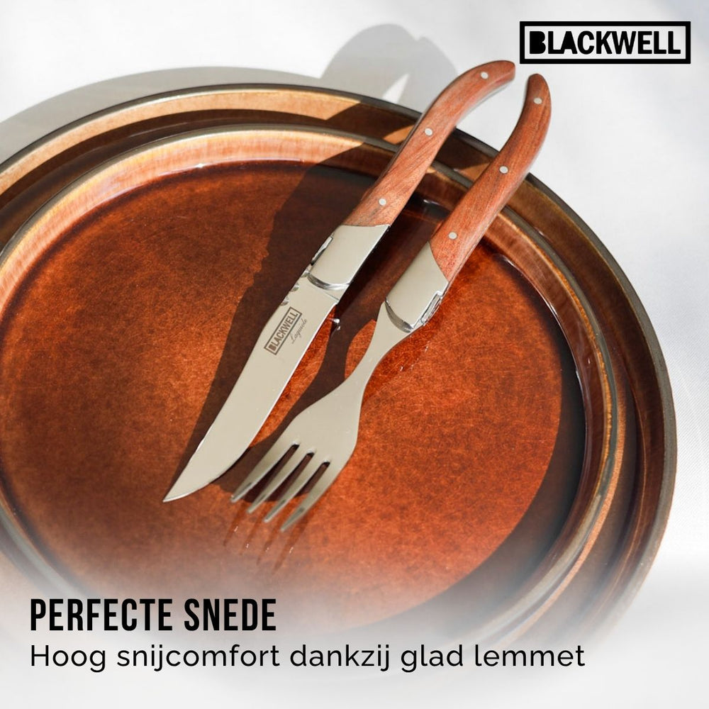 Set de couverts a steak Blackwell - Couteaux a steak - Laguiole - 12 pieces