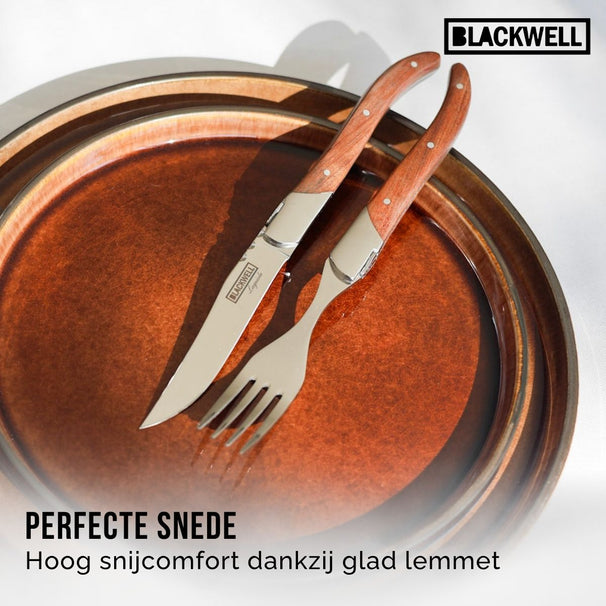 Set de couteaux à steak Blackwell - Steak - Laguiole - Lame 10 cm - 6 pièces