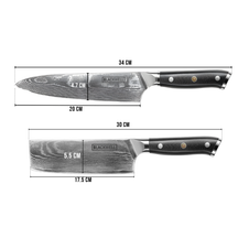 Set de couteaux Blackwell - Chef+Nakiri - VG10 - 67 couches - 2 pièces