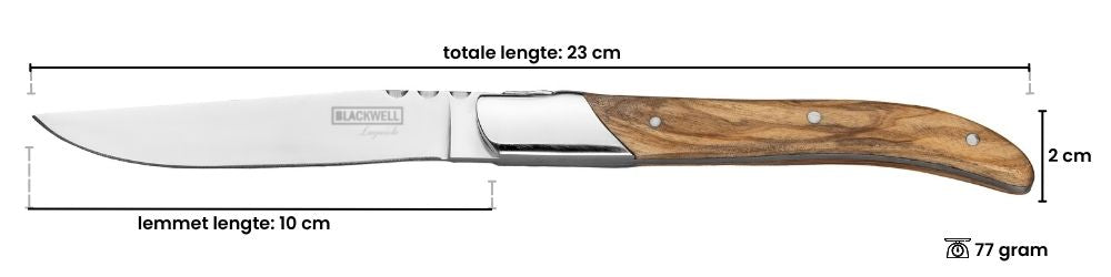 Set de couteaux Blackwell - à steak - Laguiole - 10 cm - 6 pièces