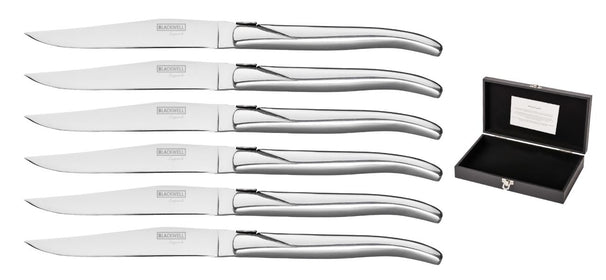 Set de couteaux à steak Blackwell - en inox - Laguiole - Lame 10 cm - 6 pièces