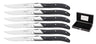 Set de couteaux a steak Blackwell - Noir - Laguiole - 10 cm - 6 pièces