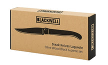 Set de couteaux à steak Blackwell - en inox - Laguiole - 23 cm - 6 pièces