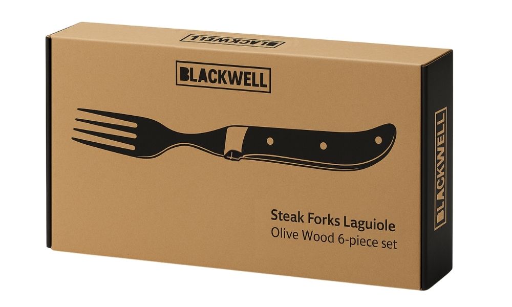 Ensemble de fourchettes a steak Blackwell - Laguiole - 22 cm - 6 pieces