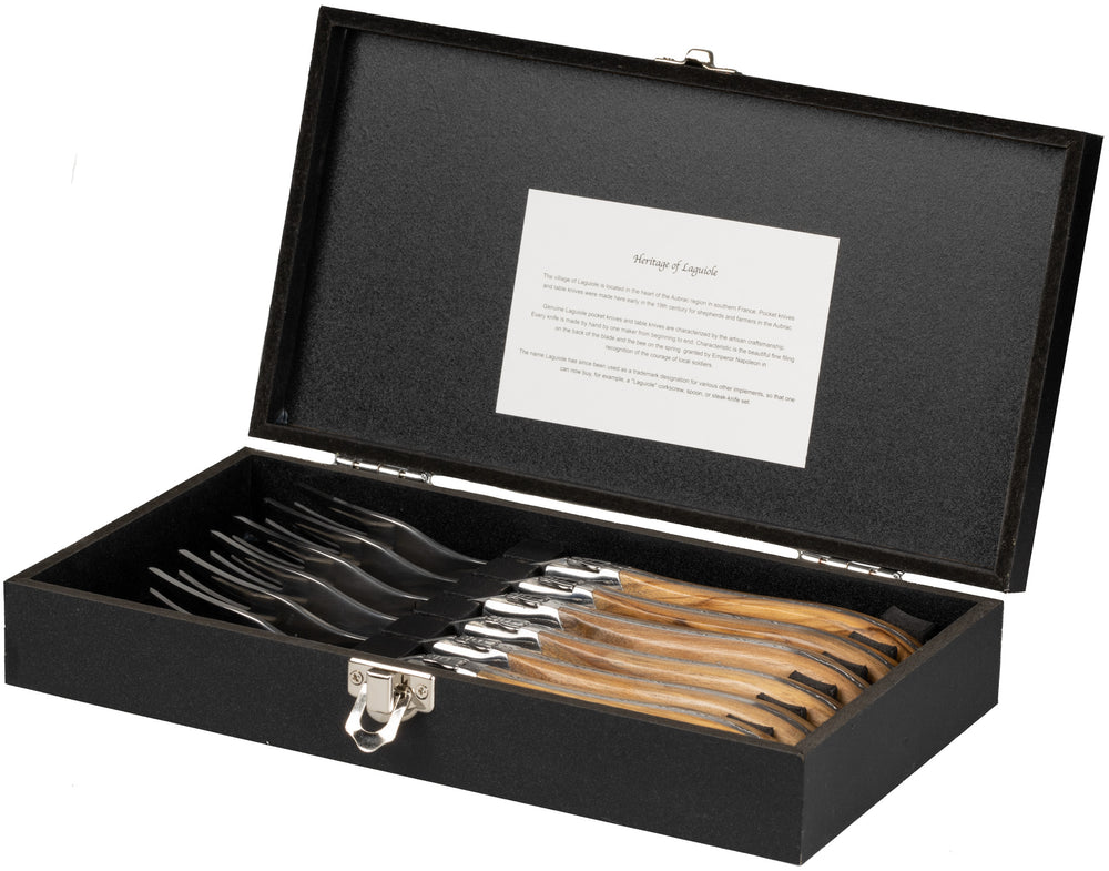 Ensemble de fourchettes a steak Blackwell - Laguiole - 22 cm - 6 pieces