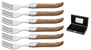 Ensemble de fourchettes a steak Blackwell - Laguiole - 22 cm - 6 pieces