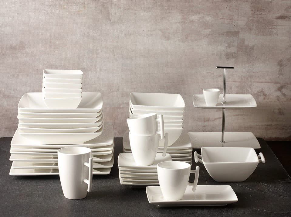 Ensemble de plats à four BonBistro - Plat à gratin - Squito - 1,1 L - 2 pièces