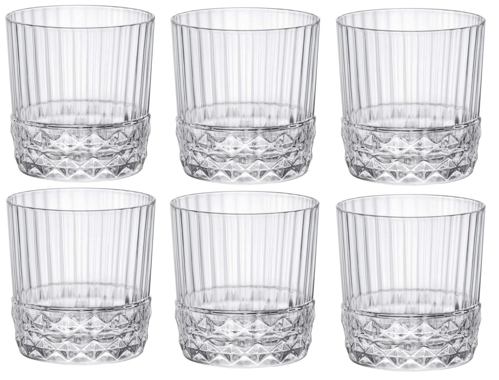 Set de verres a eau Bormioli - Verres a whisky - America 20s - 380 ml - 6 pieces