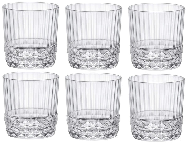 Set de verres a eau Bormioli - Verres a whisky - America 20s - 380 ml - 6 pieces