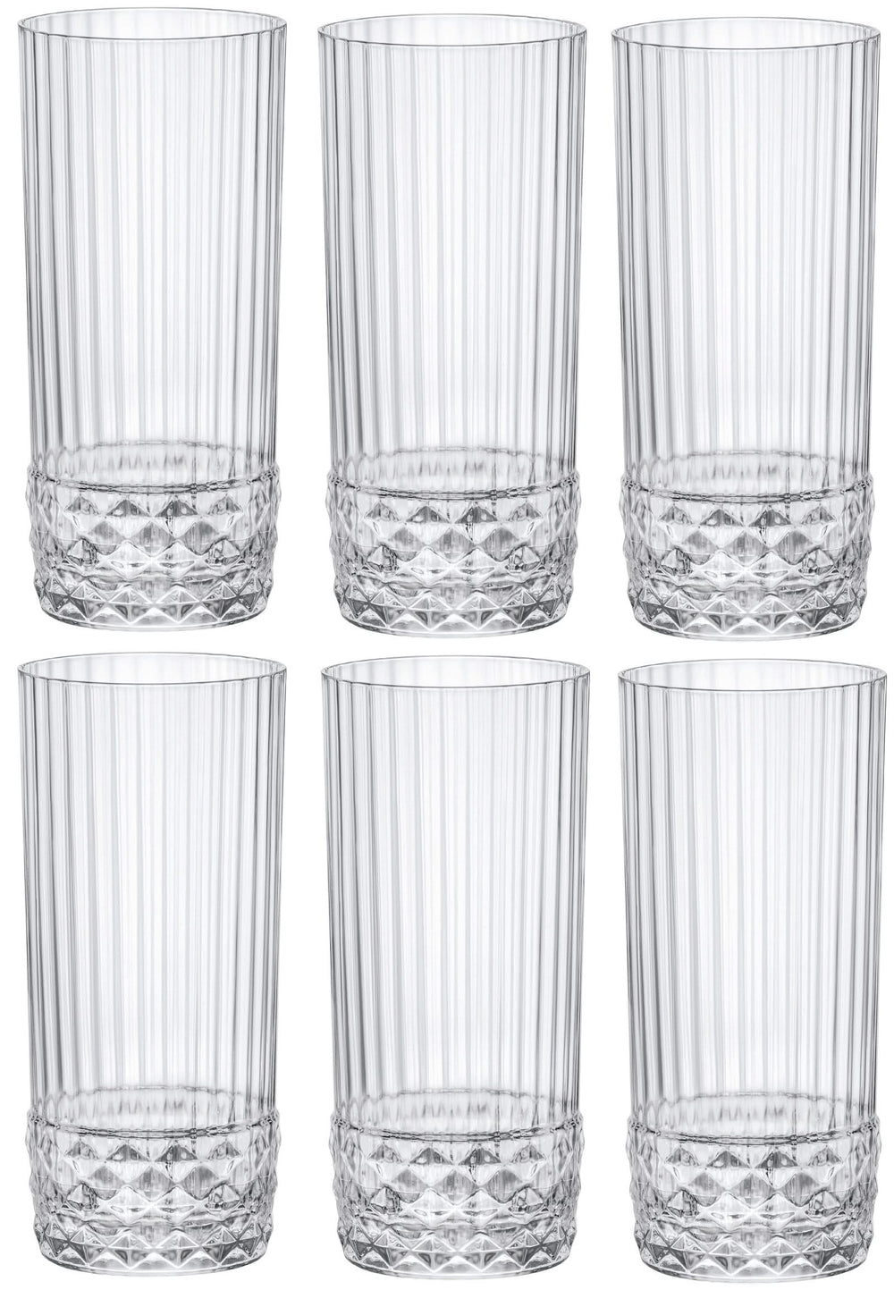 Set de verres Bormioli Rocco - Verres longdrink - America 20s - 490ml - 6 pièces
